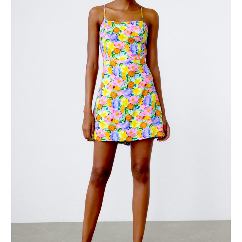 Zara floral print dress